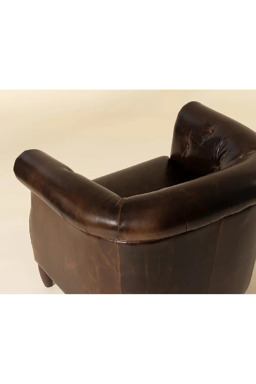 Luxury Leather Chesterfield Lounge Chair European Style for Villa