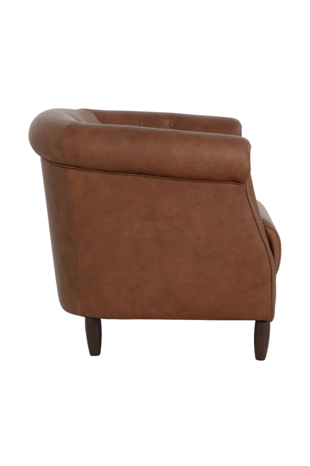 Luxury Leather Chesterfield Lounge Chair European Style for Villa