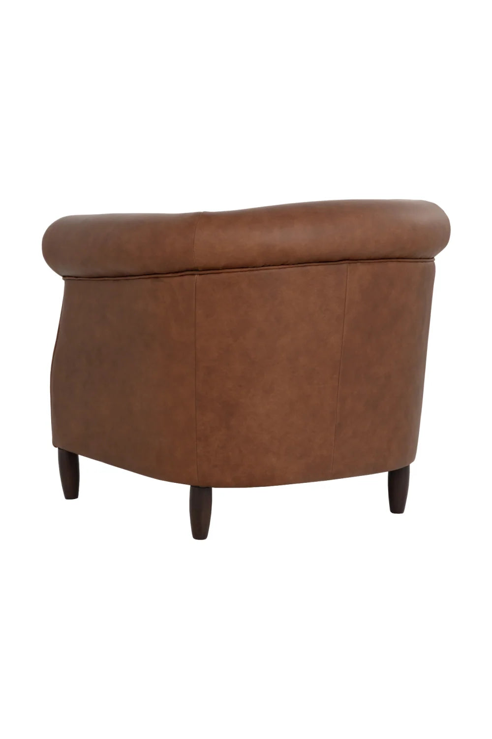 Luxury Leather Chesterfield Lounge Chair European Style for Villa