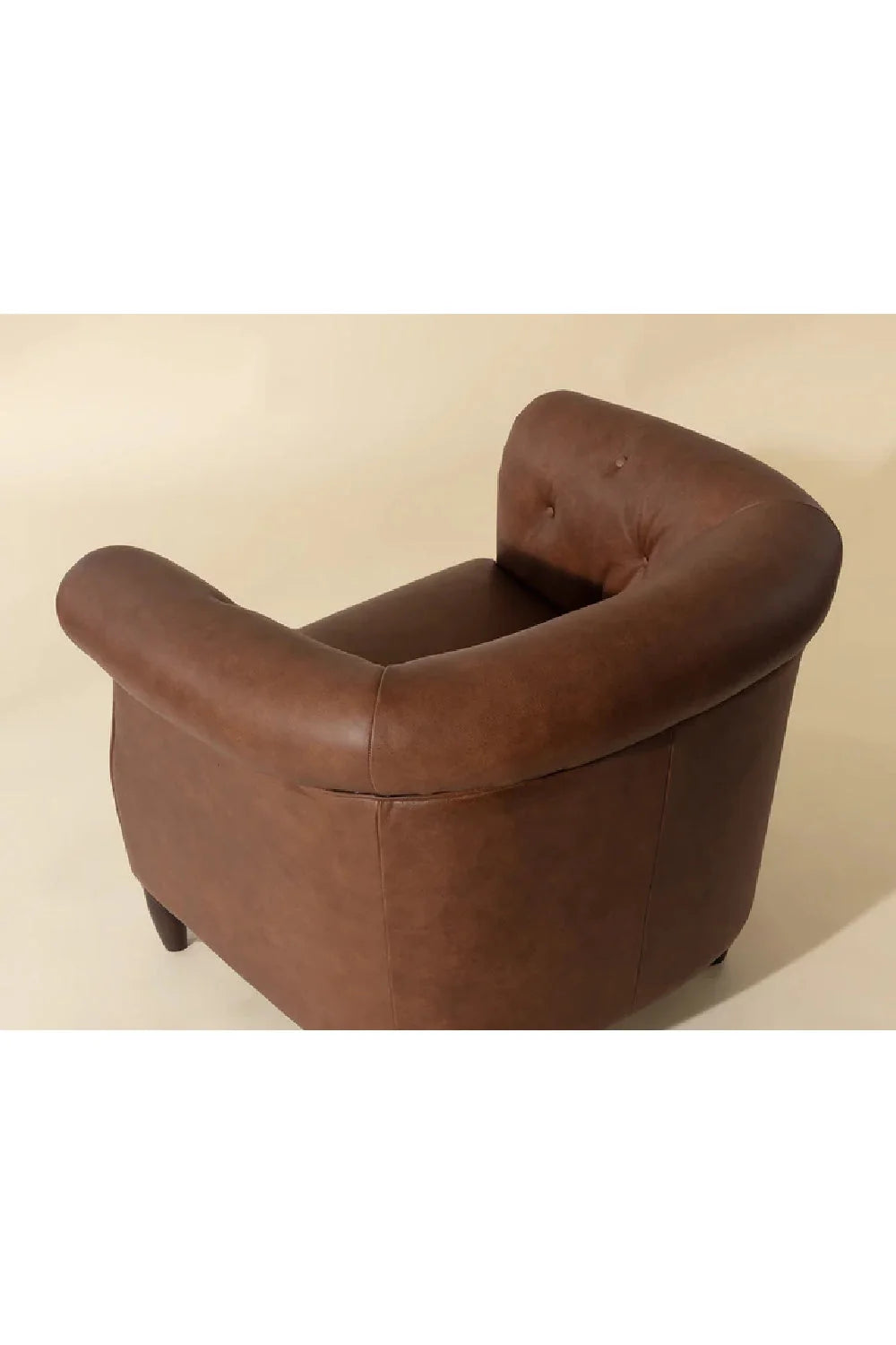 Luxury Leather Chesterfield Lounge Chair European Style for Villa