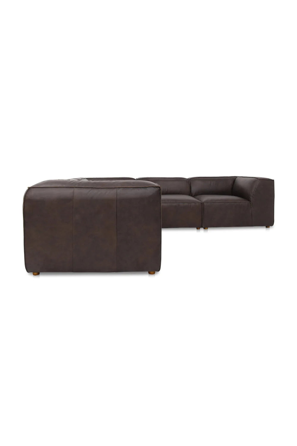 Luxury Leather L-Shaped Sectional Sofa Modern Italian Style for Villa