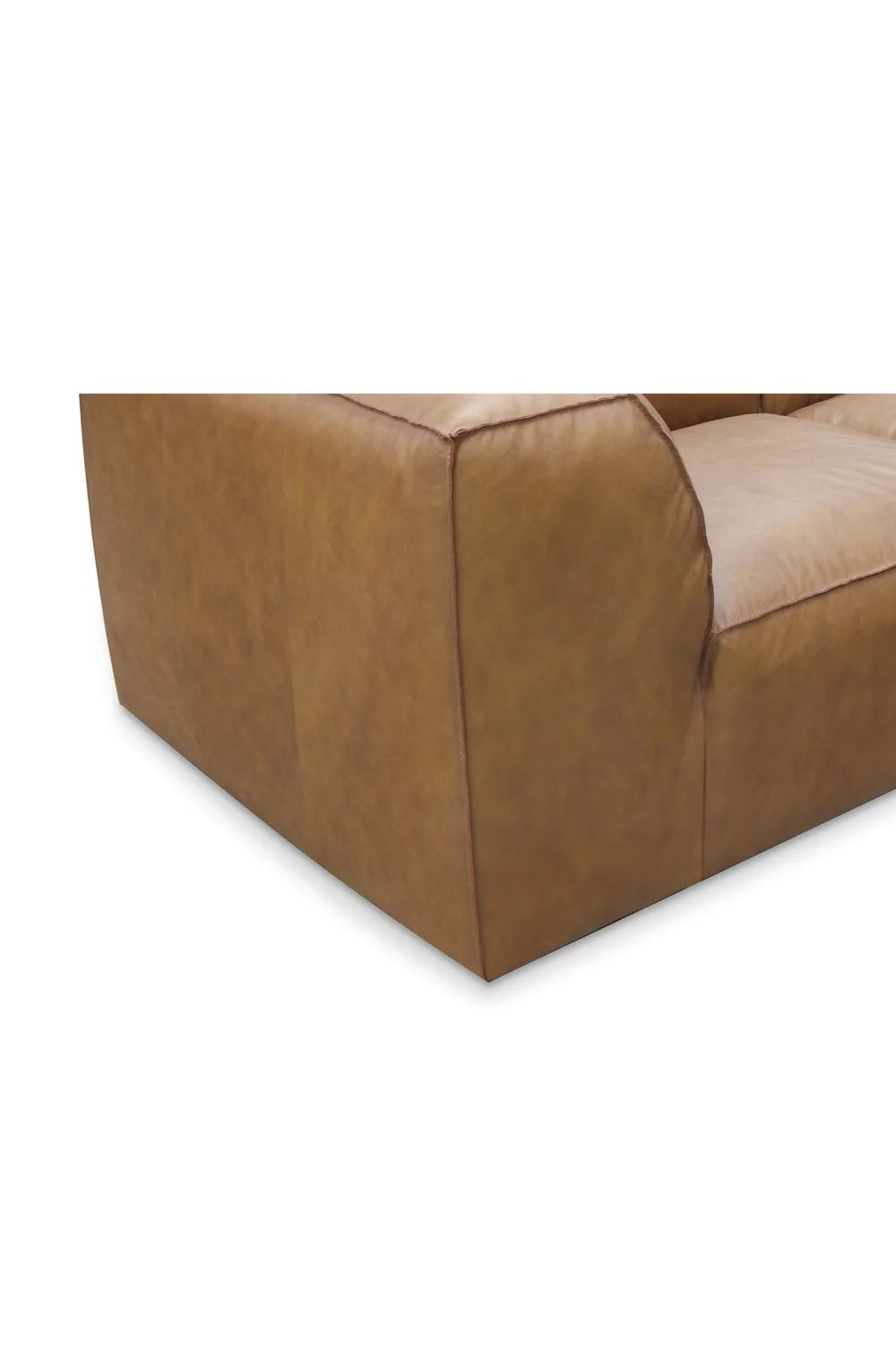 Luxury Leather L-Shaped Sectional Sofa Modern Italian Style for Villa