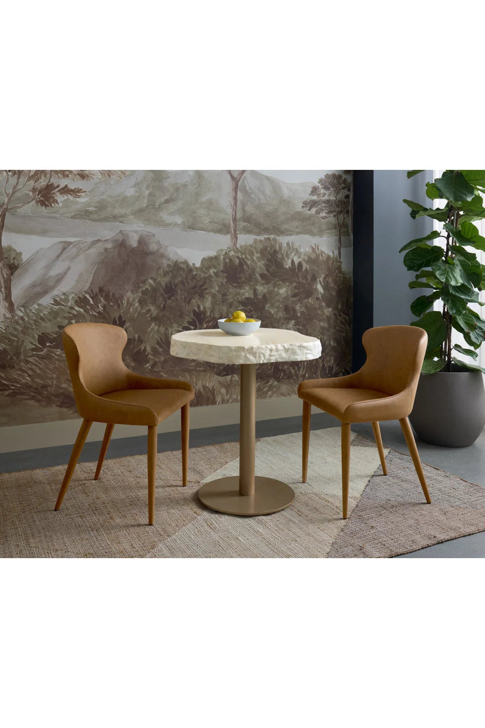 Luxury Leather Look Modern Dining Chair European Style for Villa