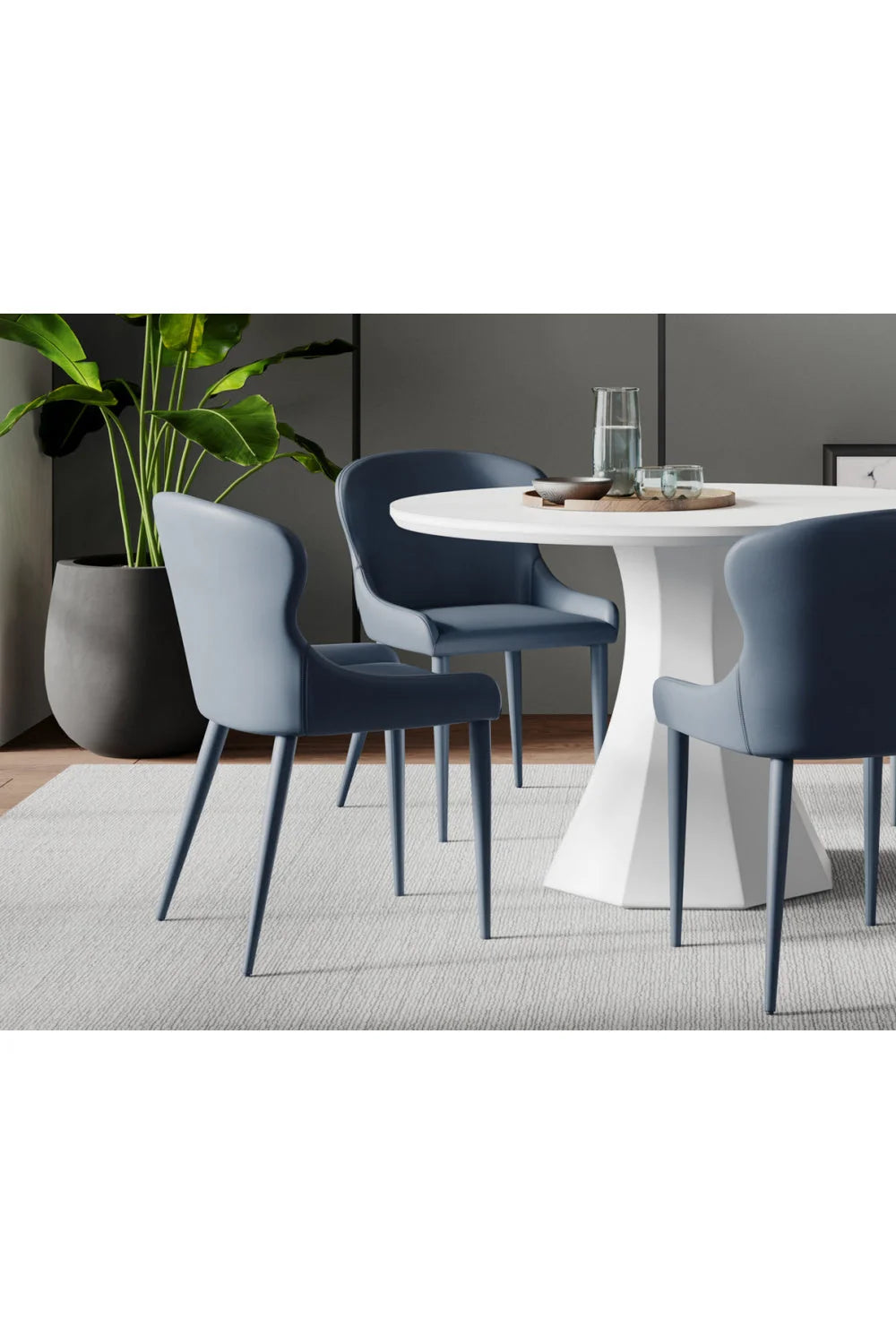 Luxury Leather Look Modern Dining Chair European Style for Villa