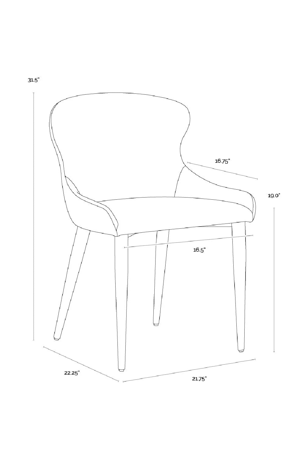 Luxury Leather Look Modern Dining Chair European Style for Villa