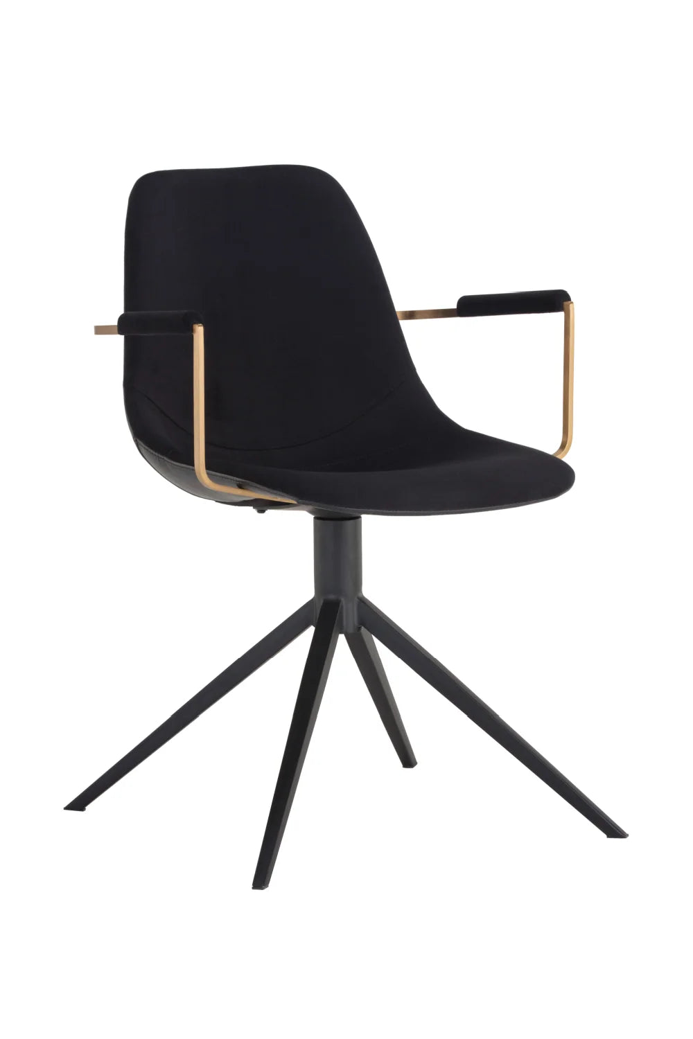Luxury Leather Look Modern Swivel Dining Chair European Style for Villa
