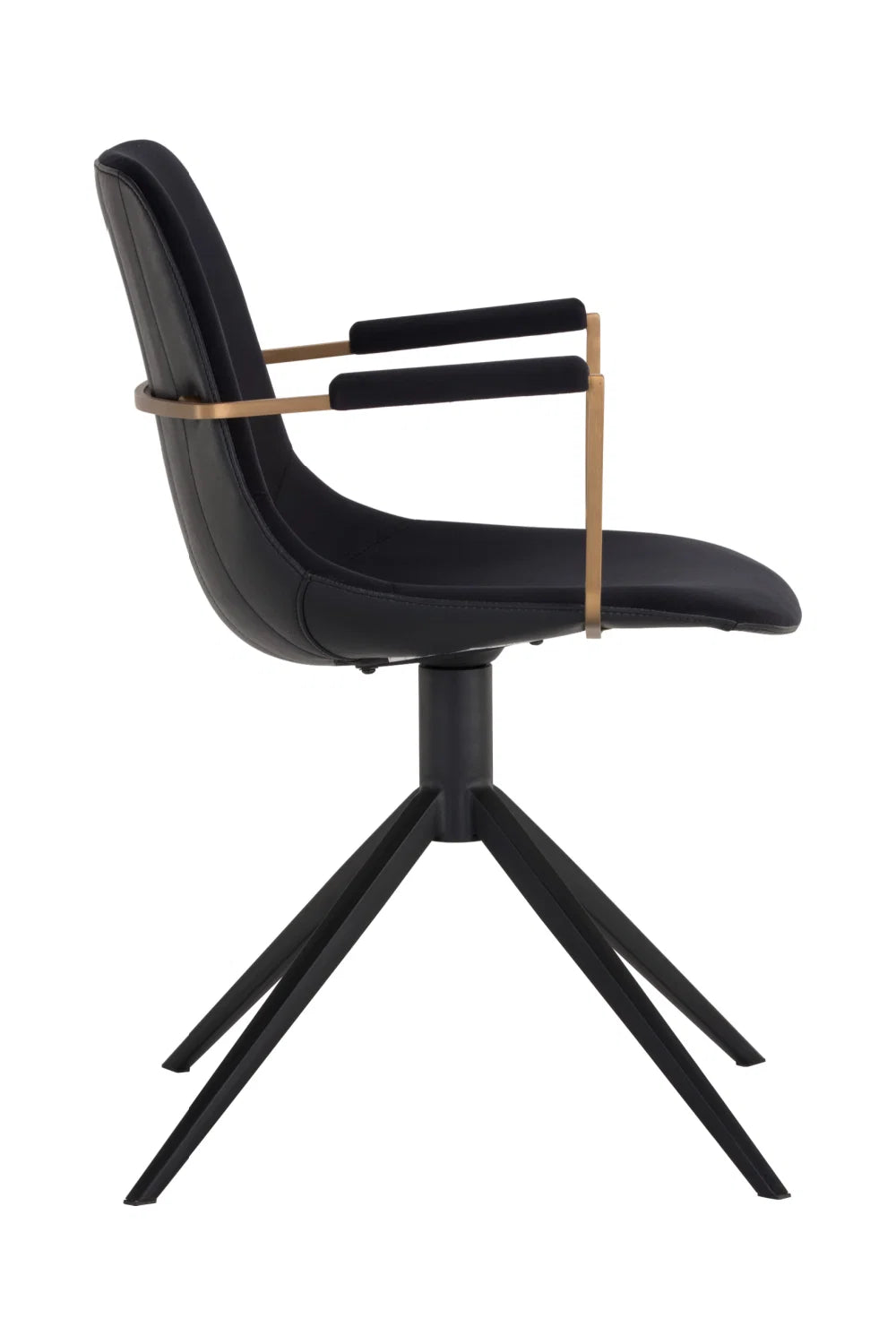 Luxury Leather Look Modern Swivel Dining Chair European Style for Villa