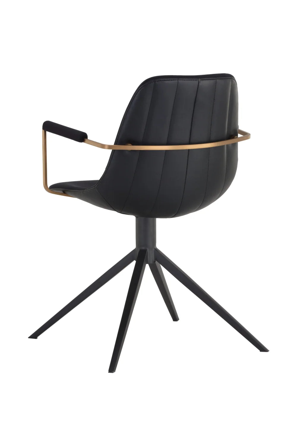 Luxury Leather Look Modern Swivel Dining Chair European Style for Villa