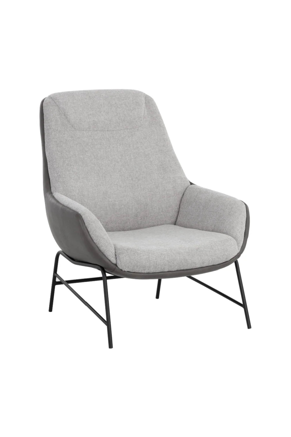 Luxury Leather Lounge Accent Chair European Style for Villa