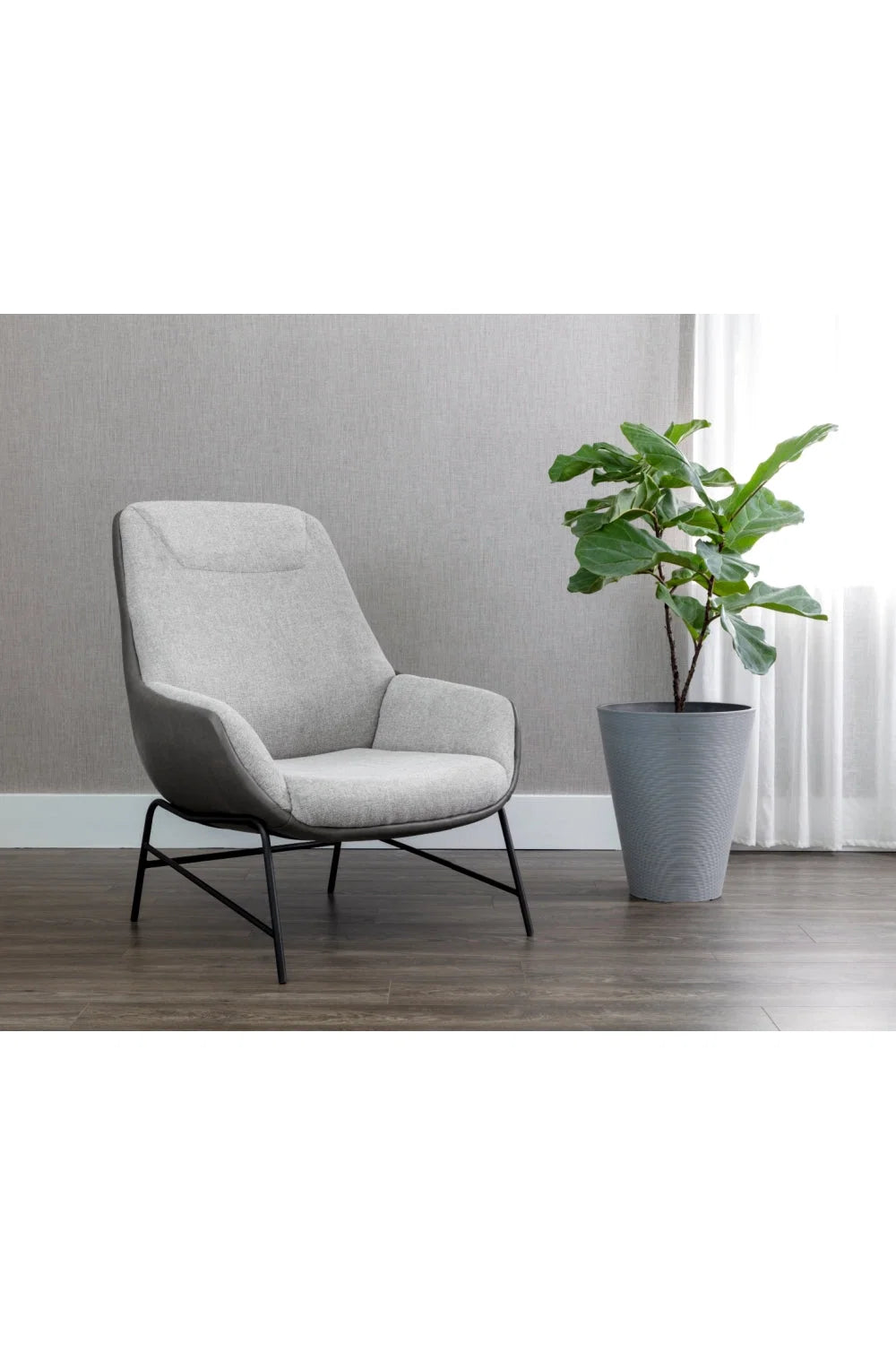 Luxury Leather Lounge Accent Chair European Style for Villa