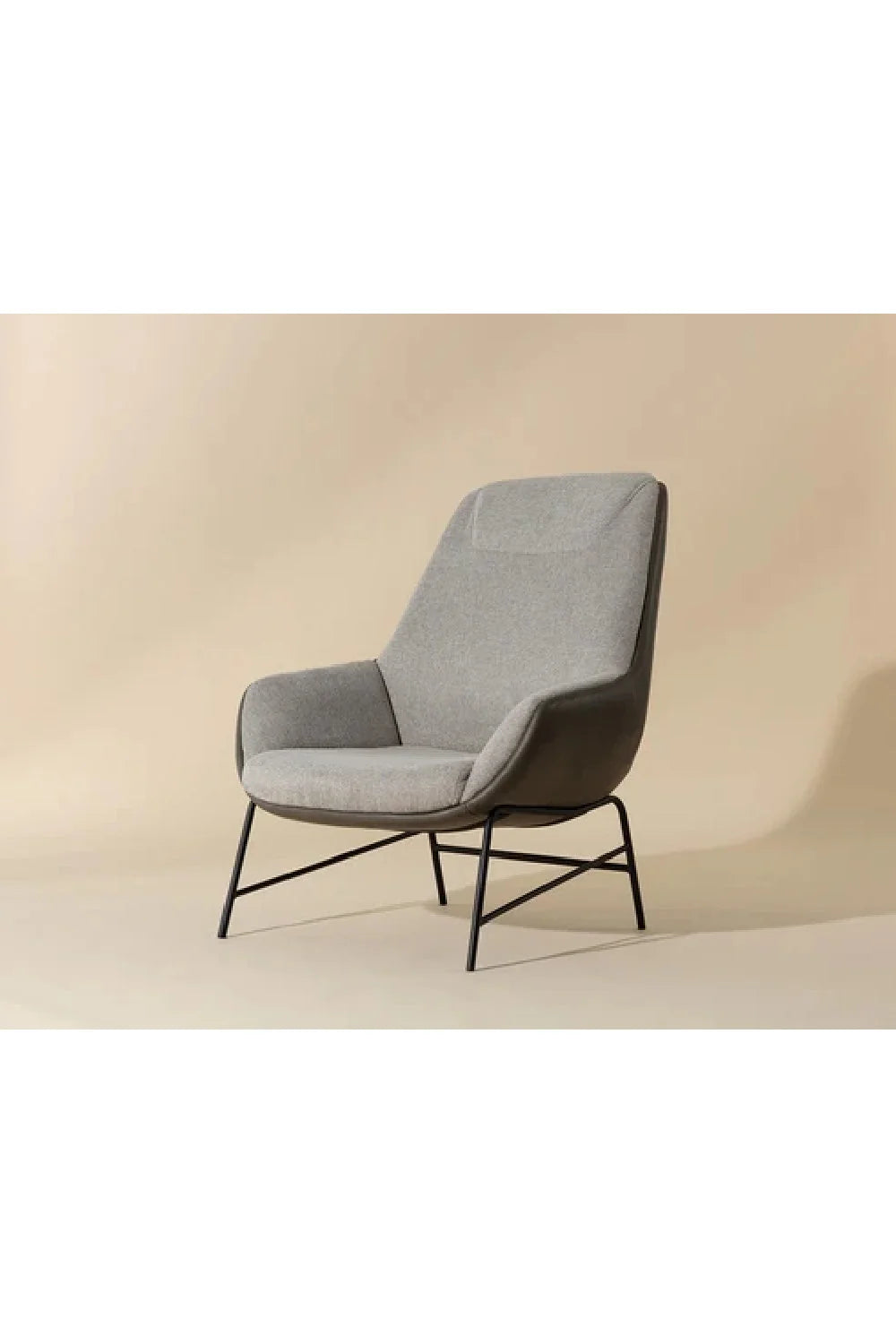 Luxury Leather Lounge Accent Chair European Style for Villa