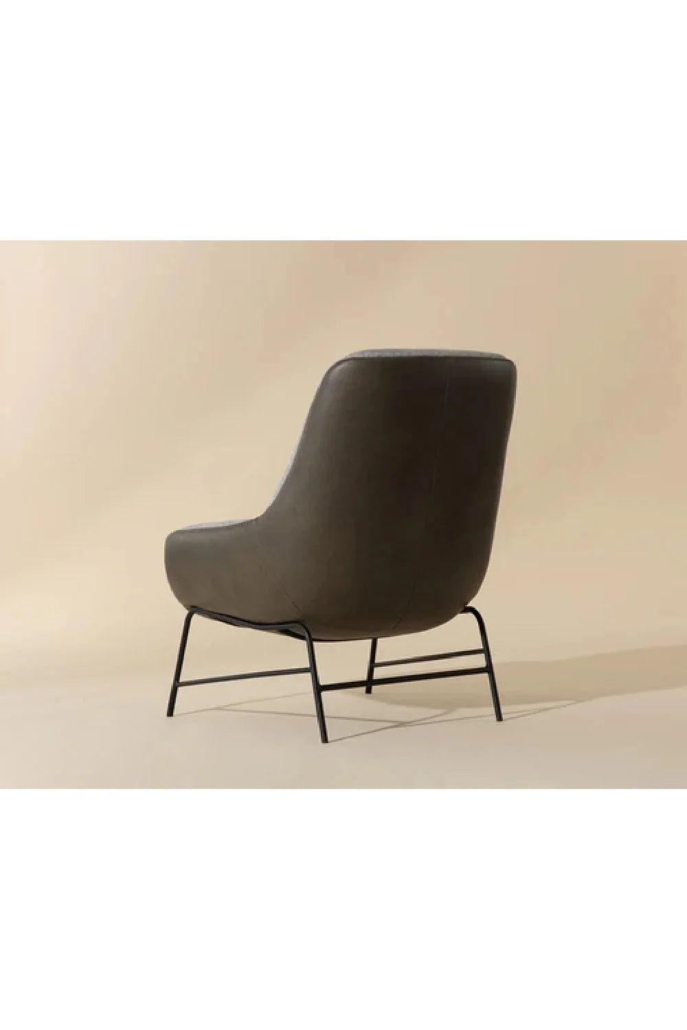 Luxury Leather Lounge Accent Chair European Style for Villa