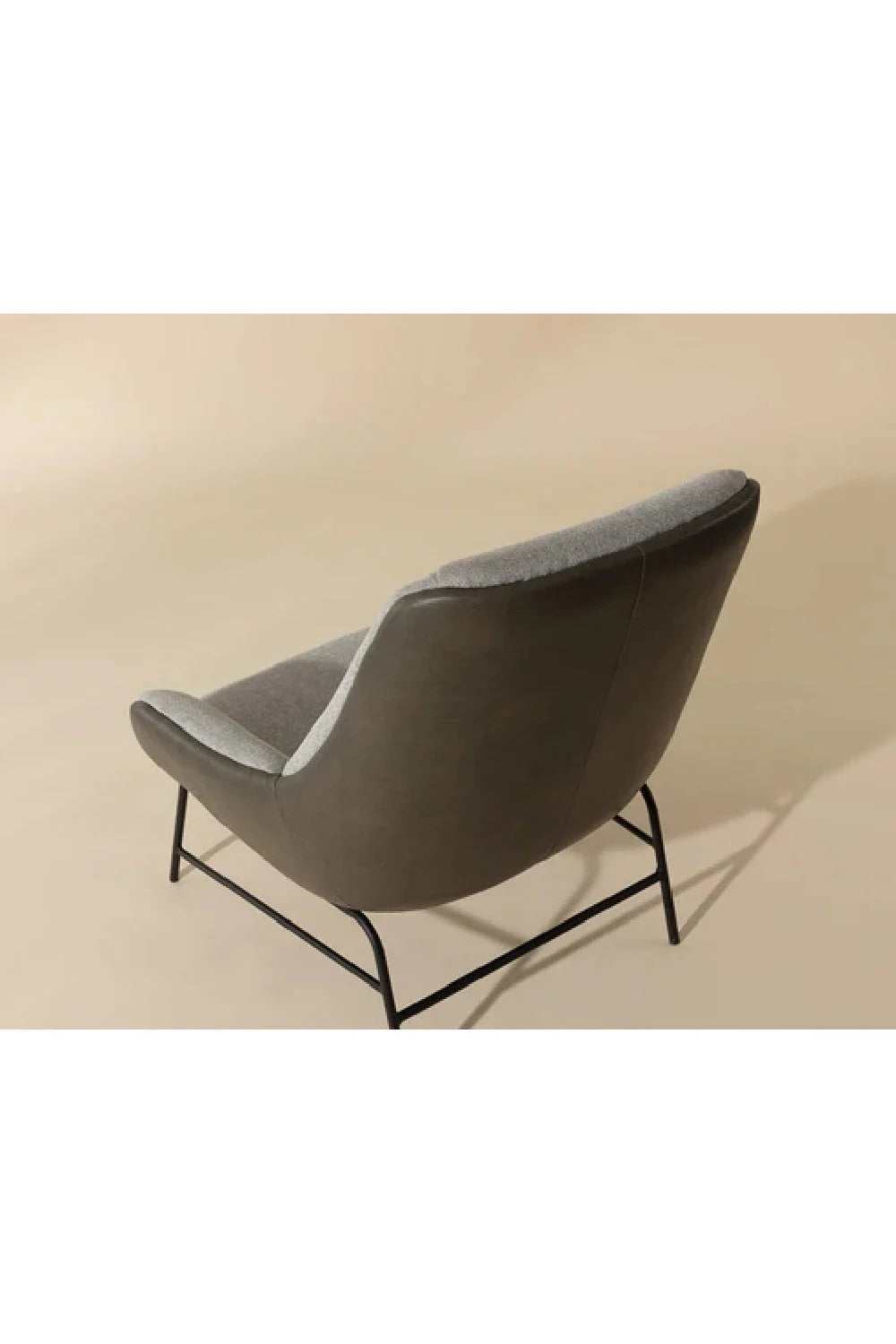 Luxury Leather Lounge Accent Chair European Style for Villa