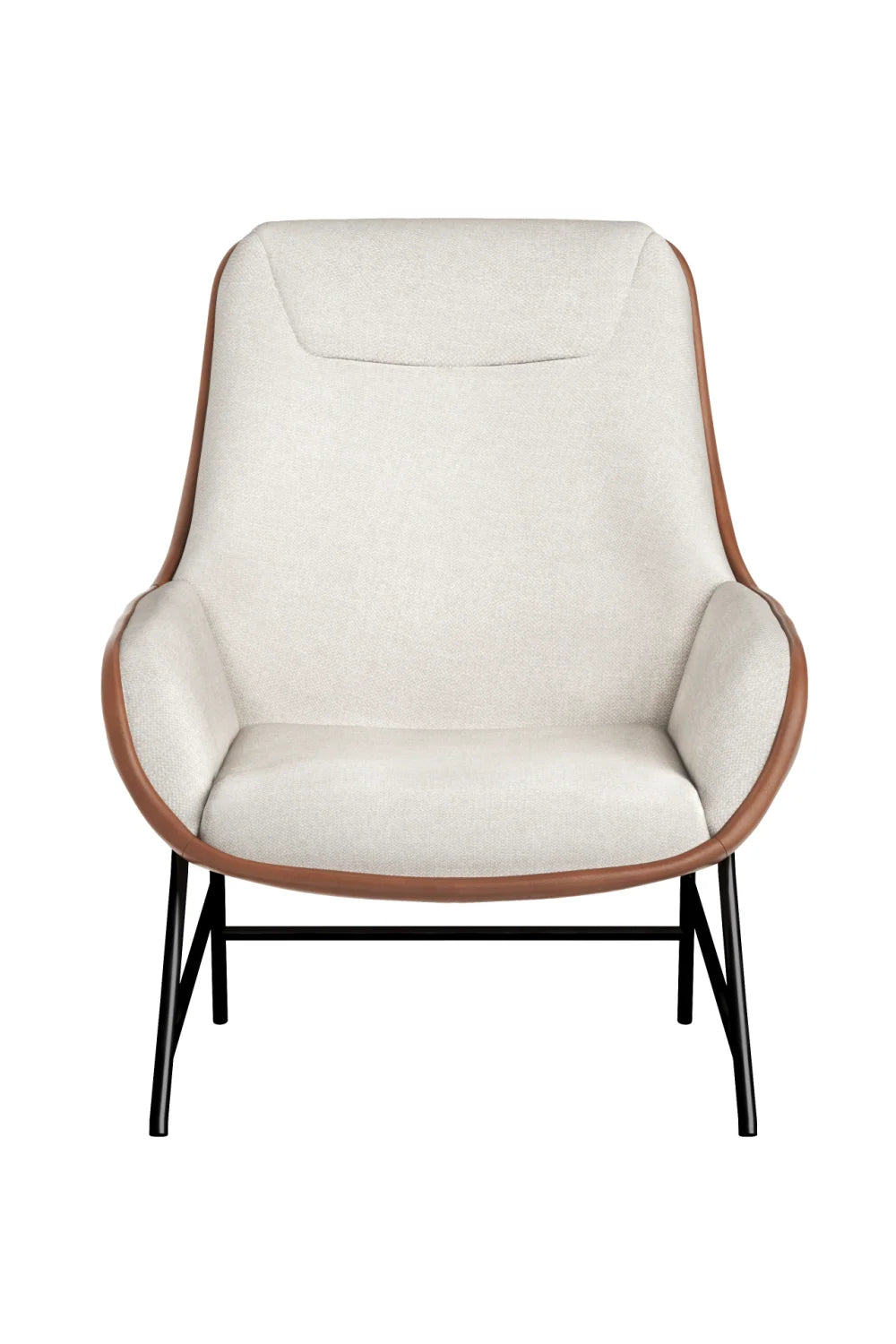 Luxury Leather Lounge Accent Chair European Style for Villa