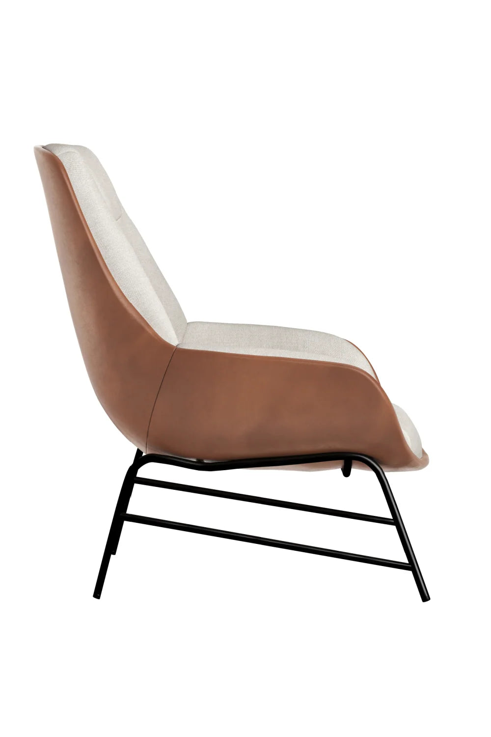 Luxury Leather Lounge Accent Chair European Style for Villa