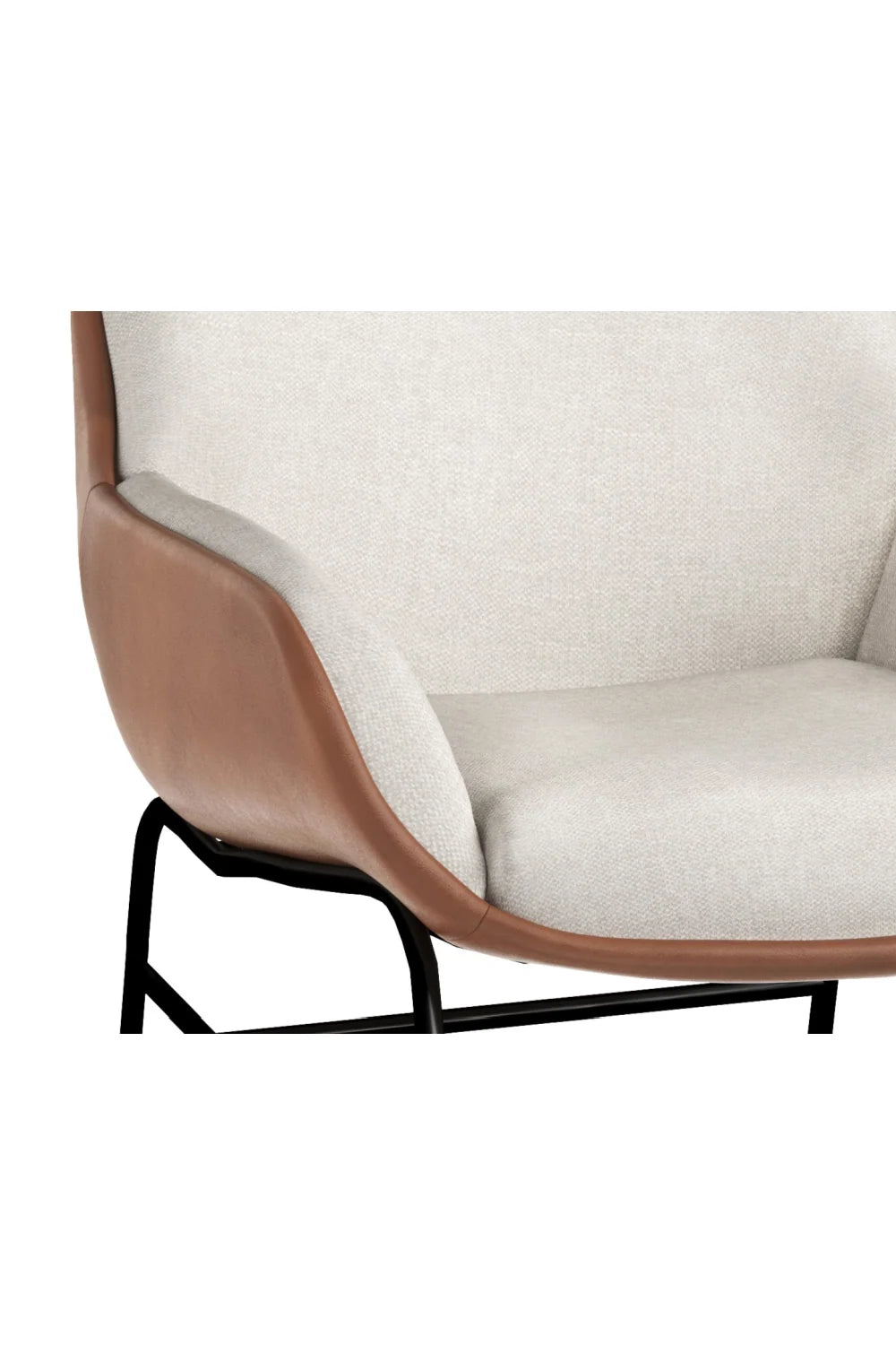 Luxury Leather Lounge Accent Chair European Style for Villa