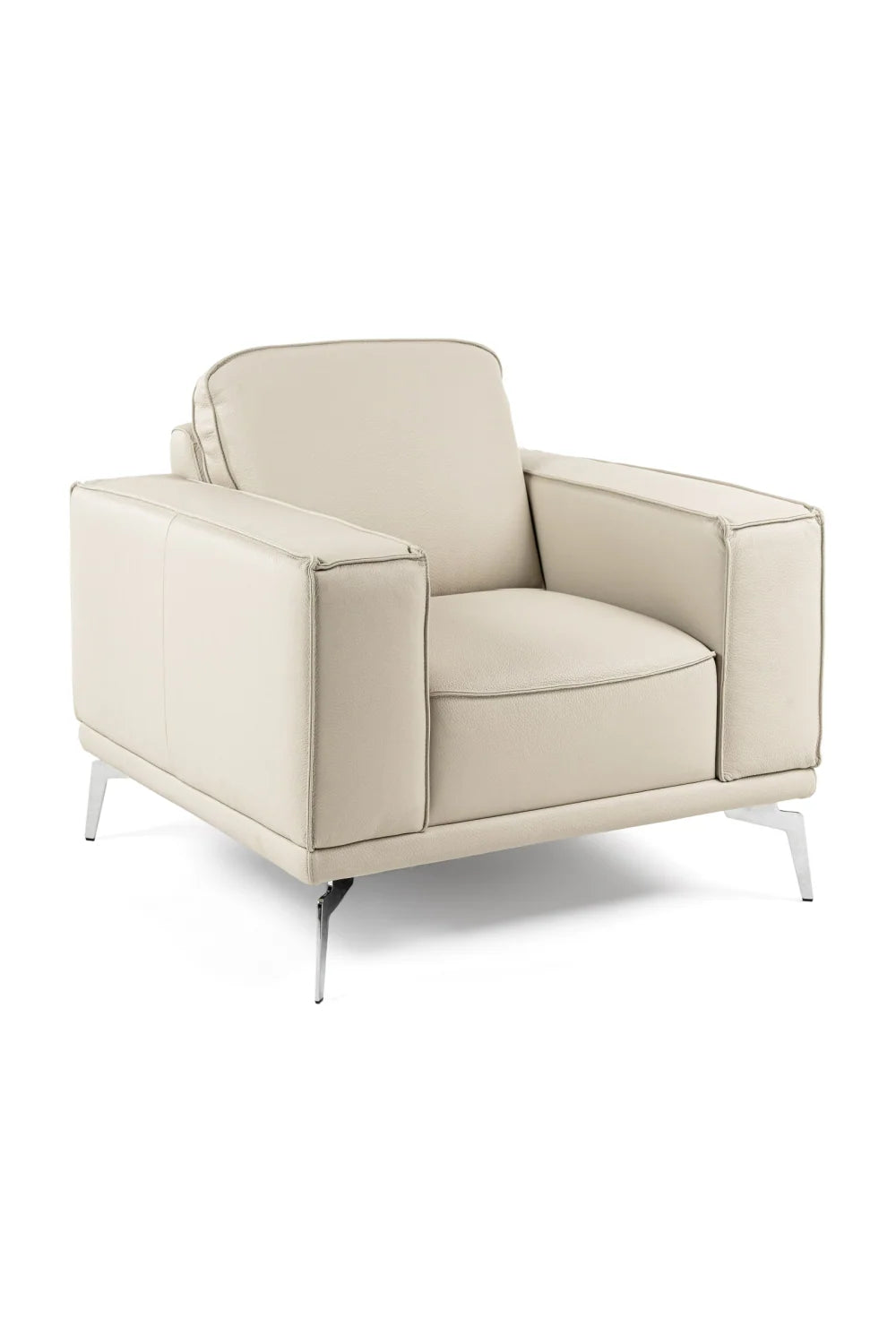 Luxury Leather Lounge Armchair Modern Italian Style for Villa