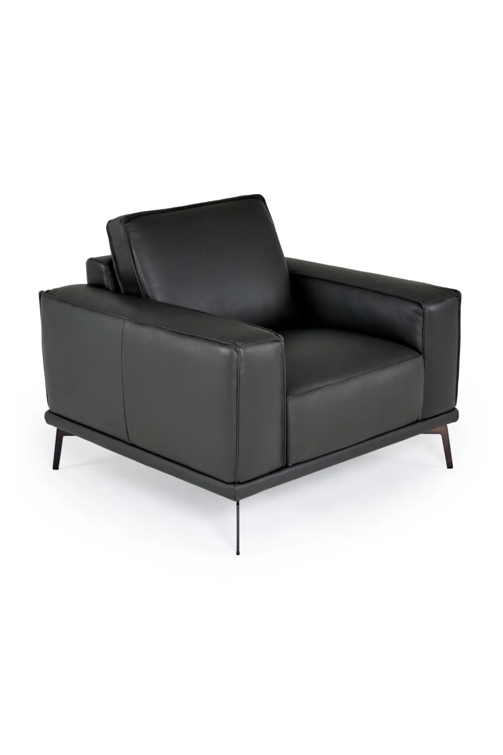 Luxury Leather Lounge Armchair Modern Italian Style for Villa