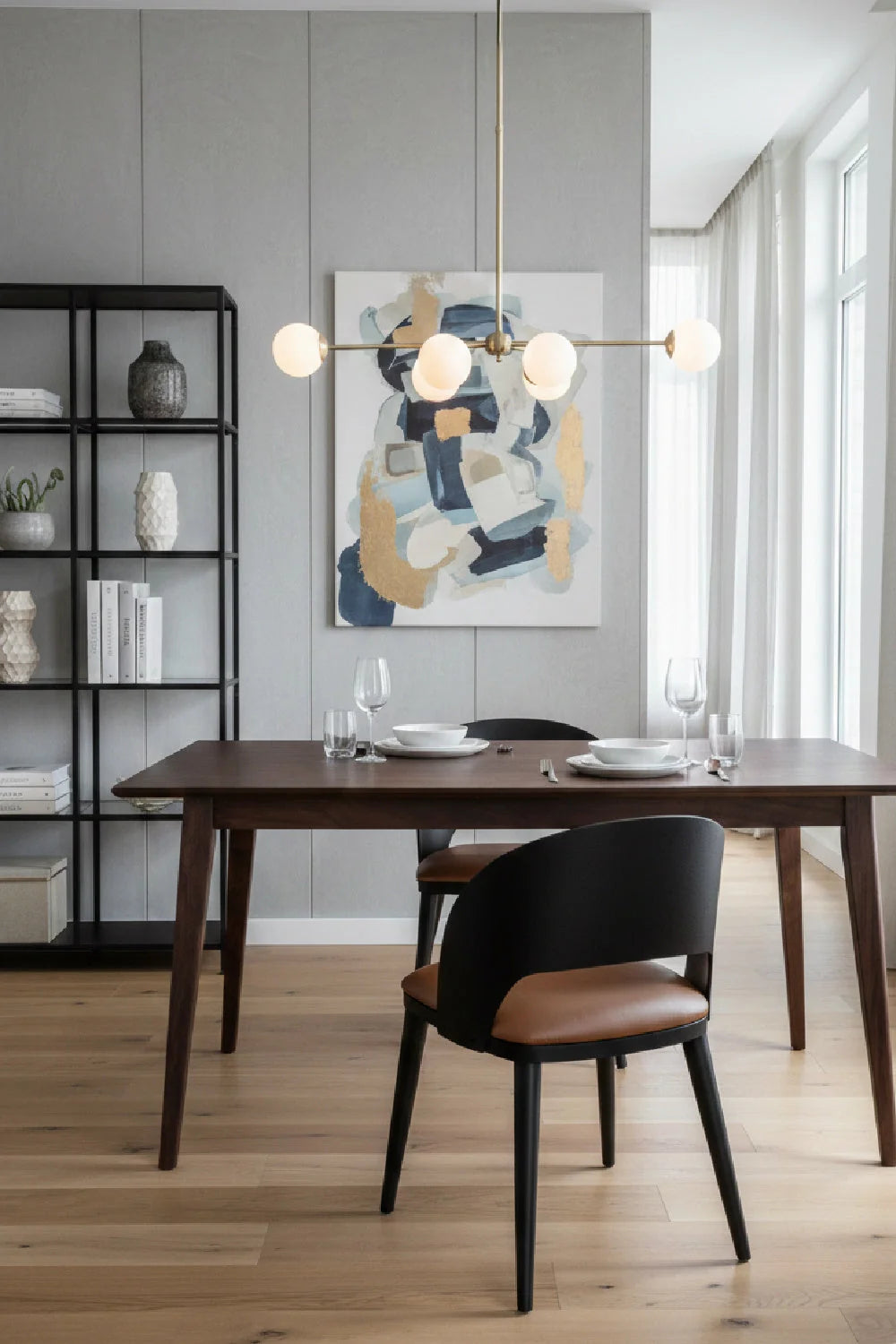 Luxury Leather Modern Dining Chair European Style for Villa