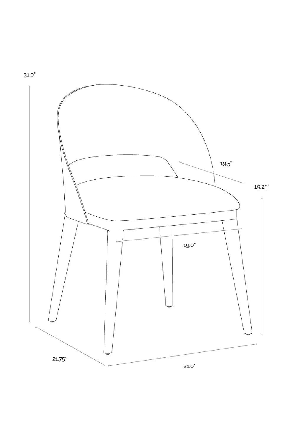 Luxury Leather Modern Dining Chair European Style for Villa