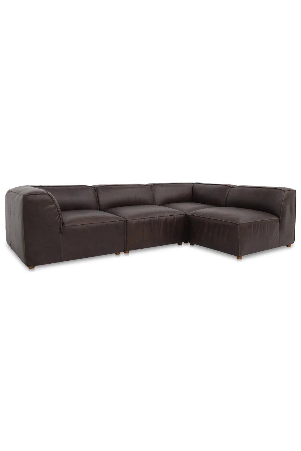 Luxury Leather Modular Sectional Sofa Modern Italian Style for Villa