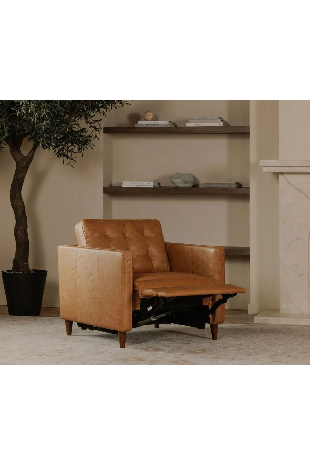 Luxury Leather Recliner Lounge Chair European Style for Villa