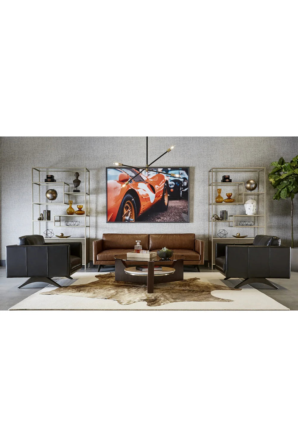Luxury Leather Sofa Modern Italian Style for Villa
