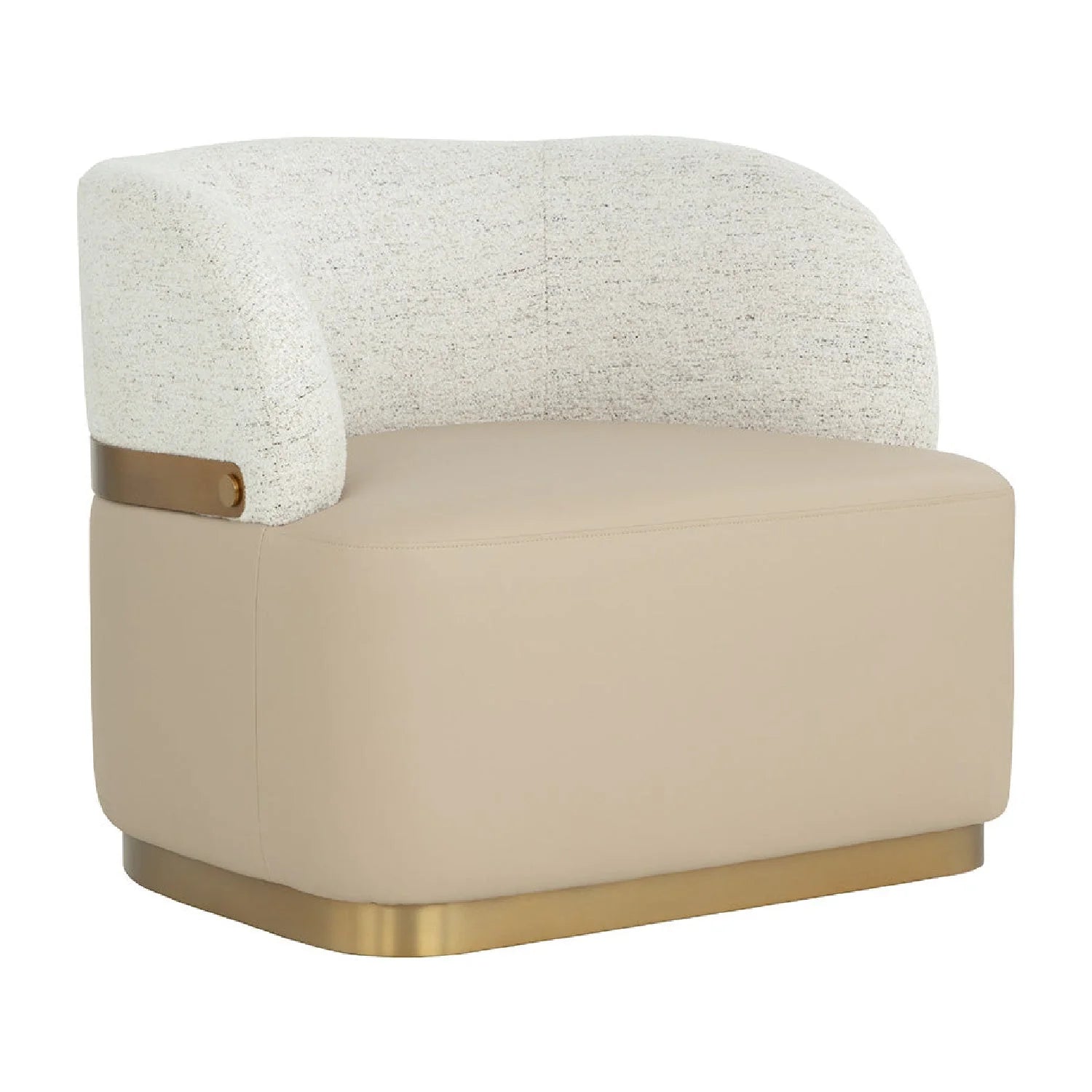 Luxury Leather Swivel Accent Chair European Style for Villa