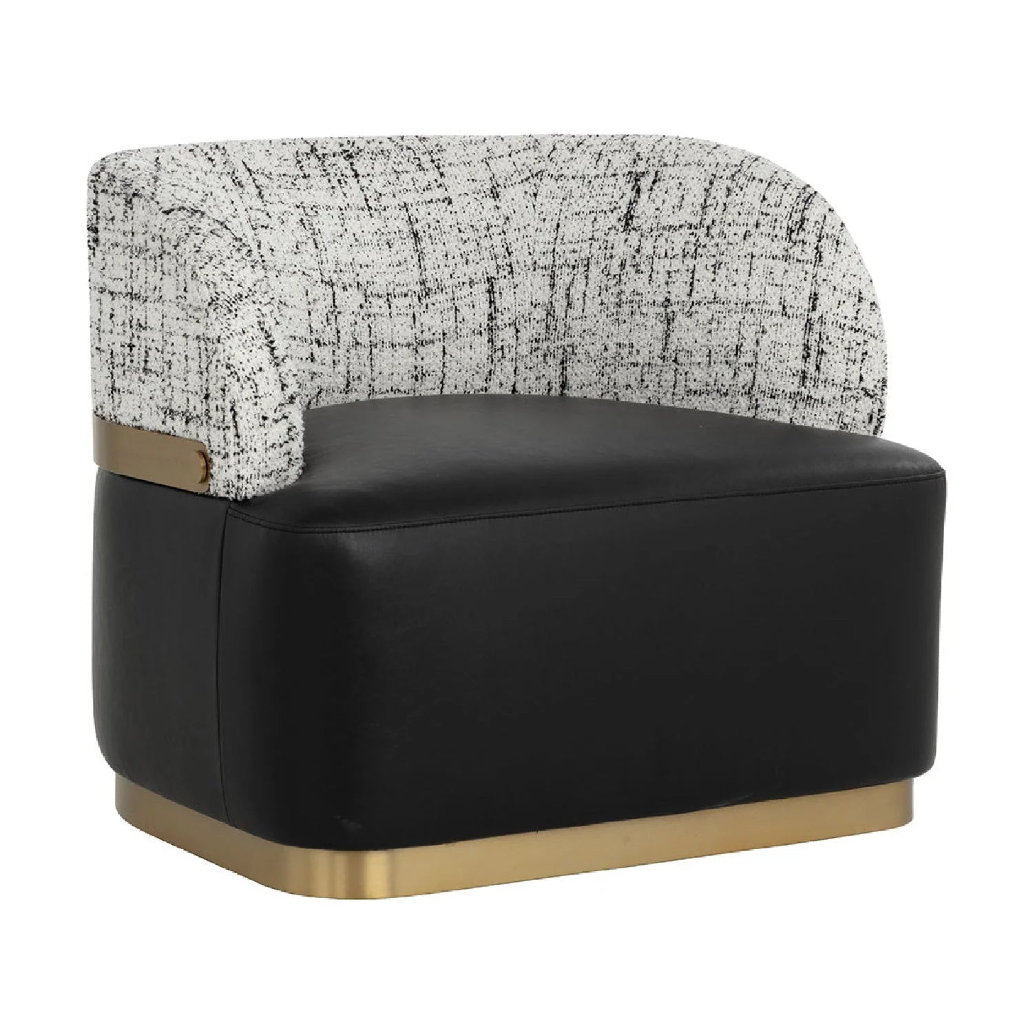 Luxury Leather Swivel Accent Chair European Style for Villa