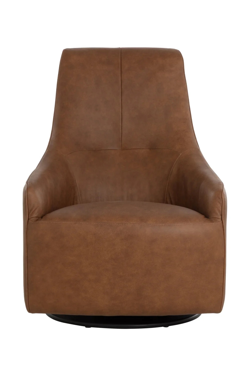 Luxury Leather Swivel Lounge Chair European Style for Villa