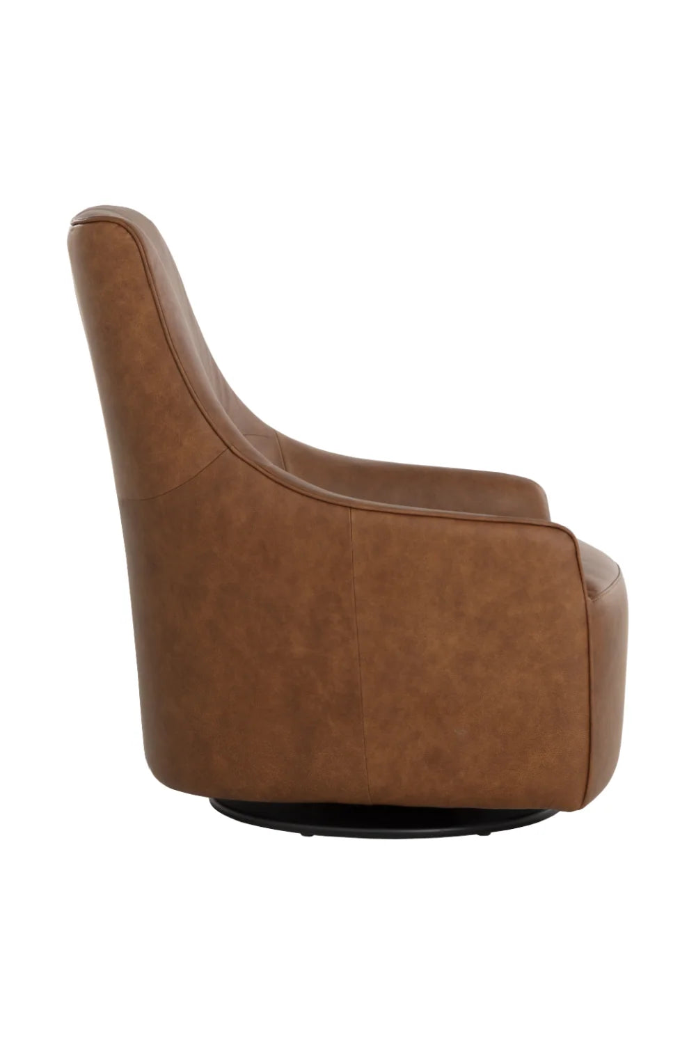 Luxury Leather Swivel Lounge Chair European Style for Villa