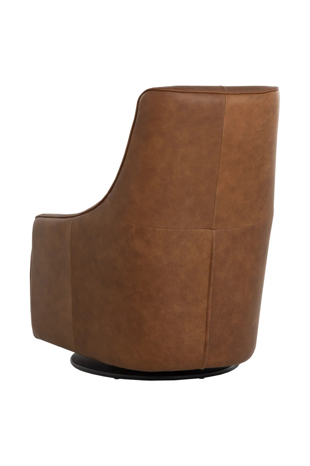 Luxury Leather Swivel Lounge Chair European Style for Villa