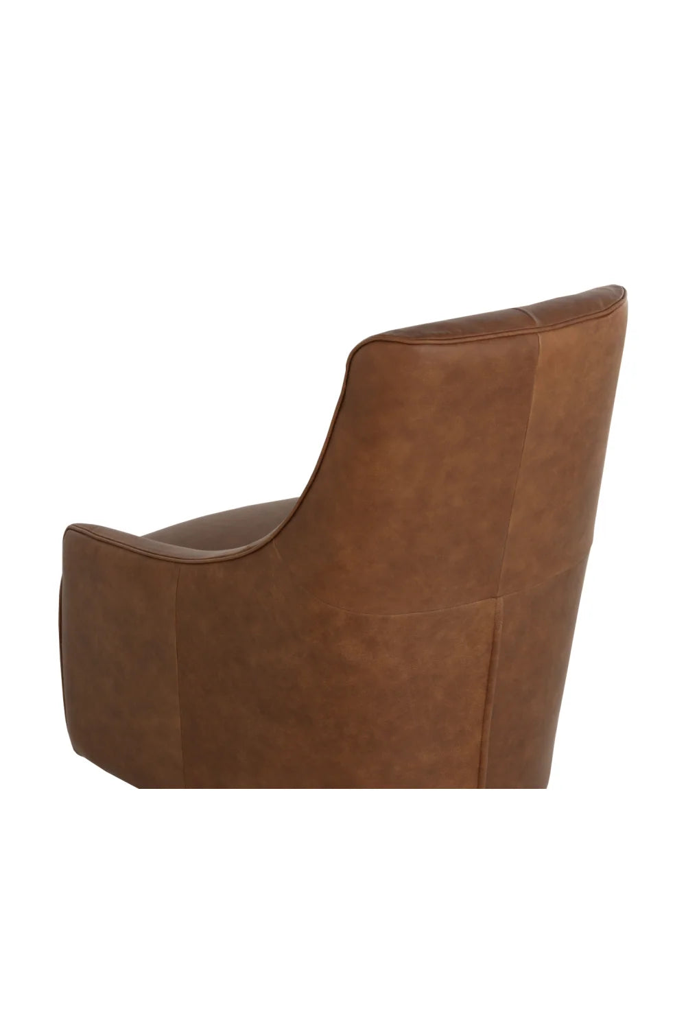 Luxury Leather Swivel Lounge Chair European Style for Villa