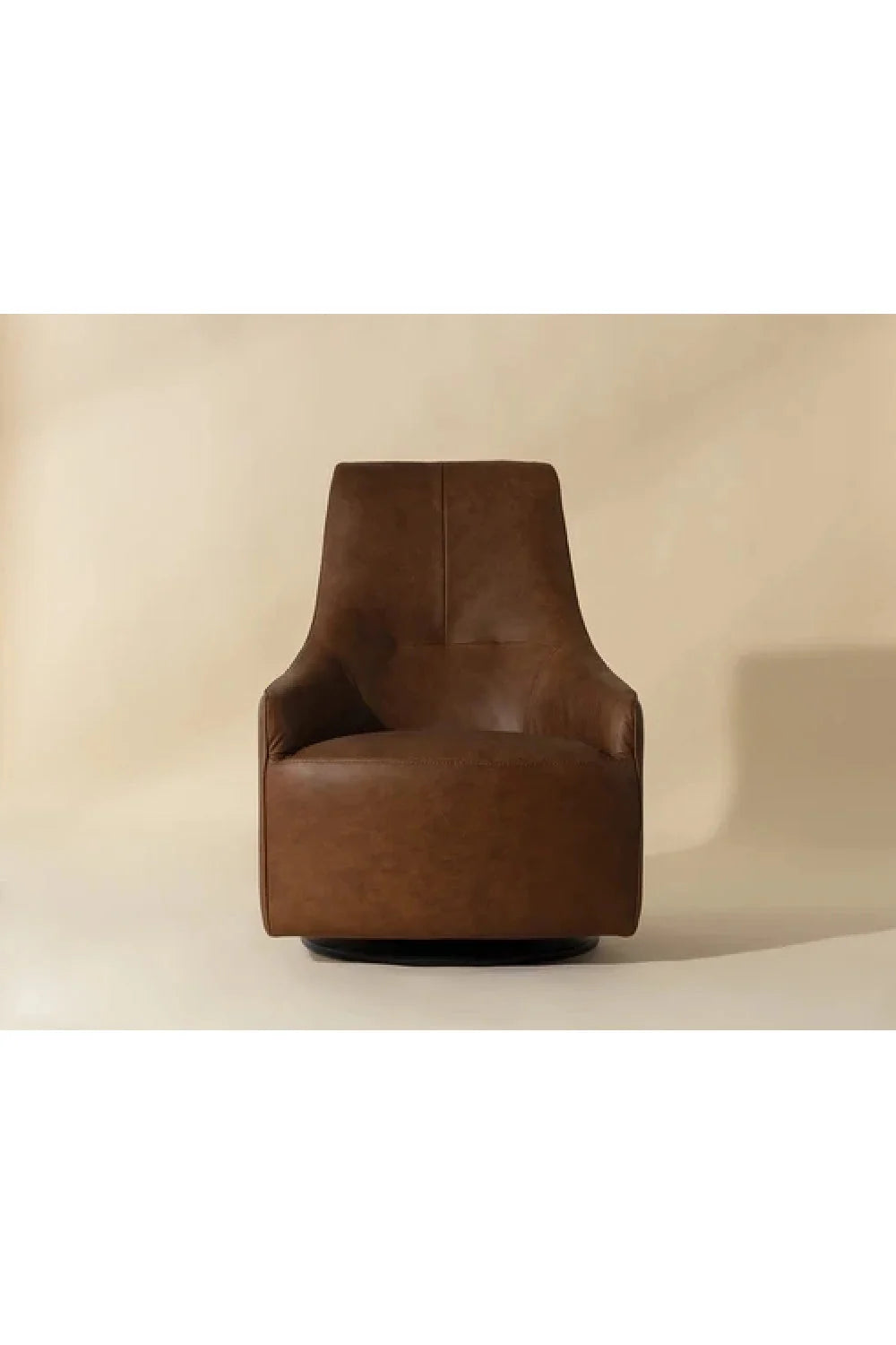 Luxury Leather Swivel Lounge Chair European Style for Villa