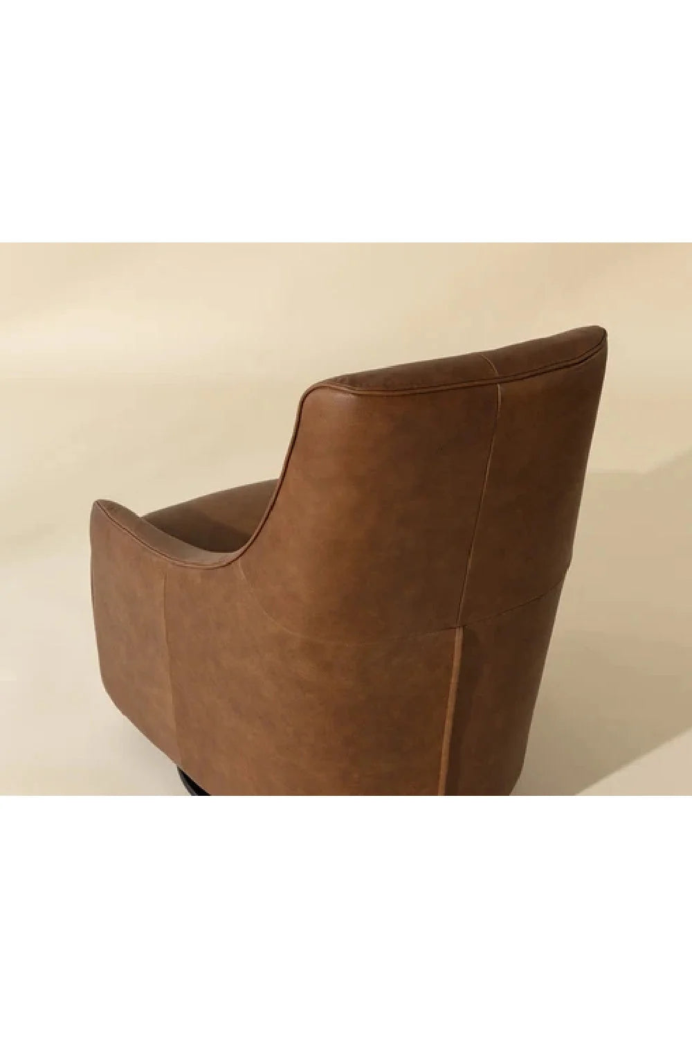 Luxury Leather Swivel Lounge Chair European Style for Villa