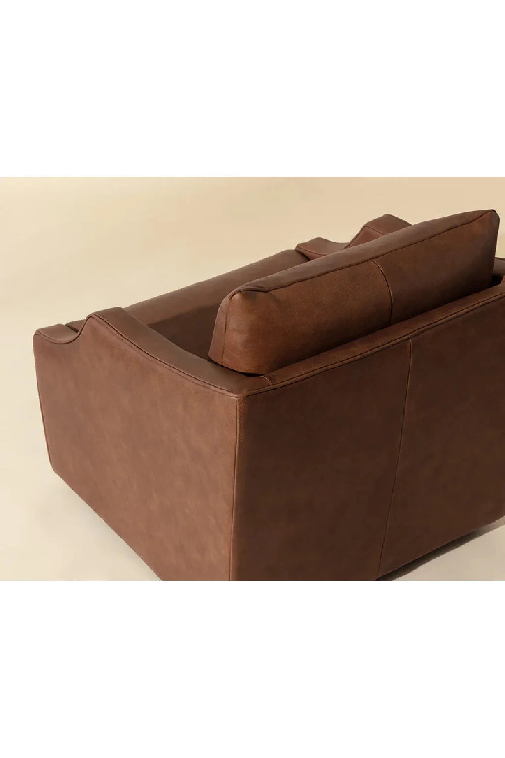 Luxury Leather Swivel Lounge Chair Modern Italian Style for Villa