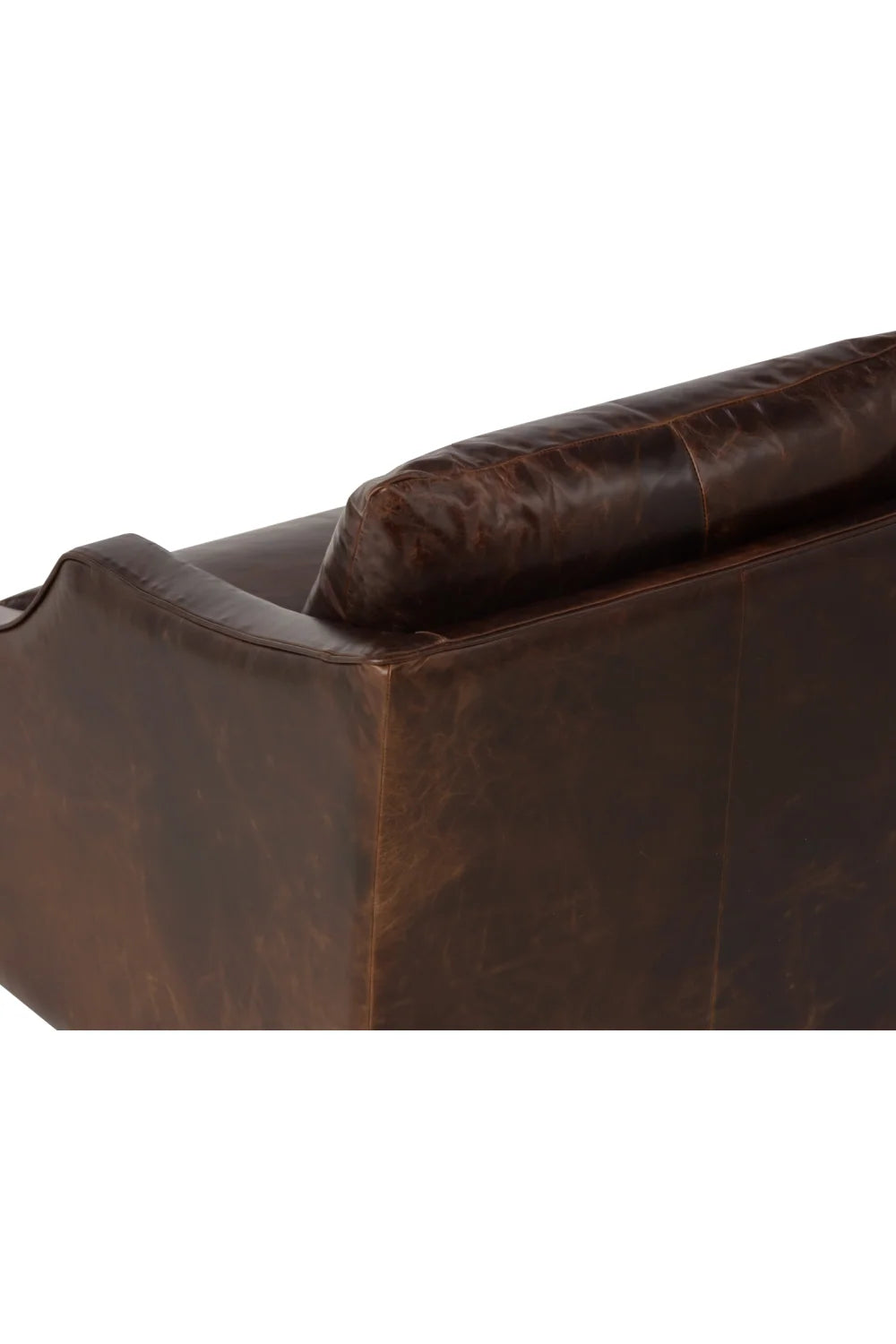 Luxury Leather Swivel Lounge Chair Modern Italian Style for Villa