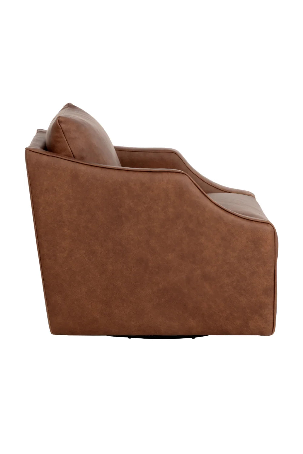 Luxury Leather Swivel Lounge Chair Modern Italian Style for Villa