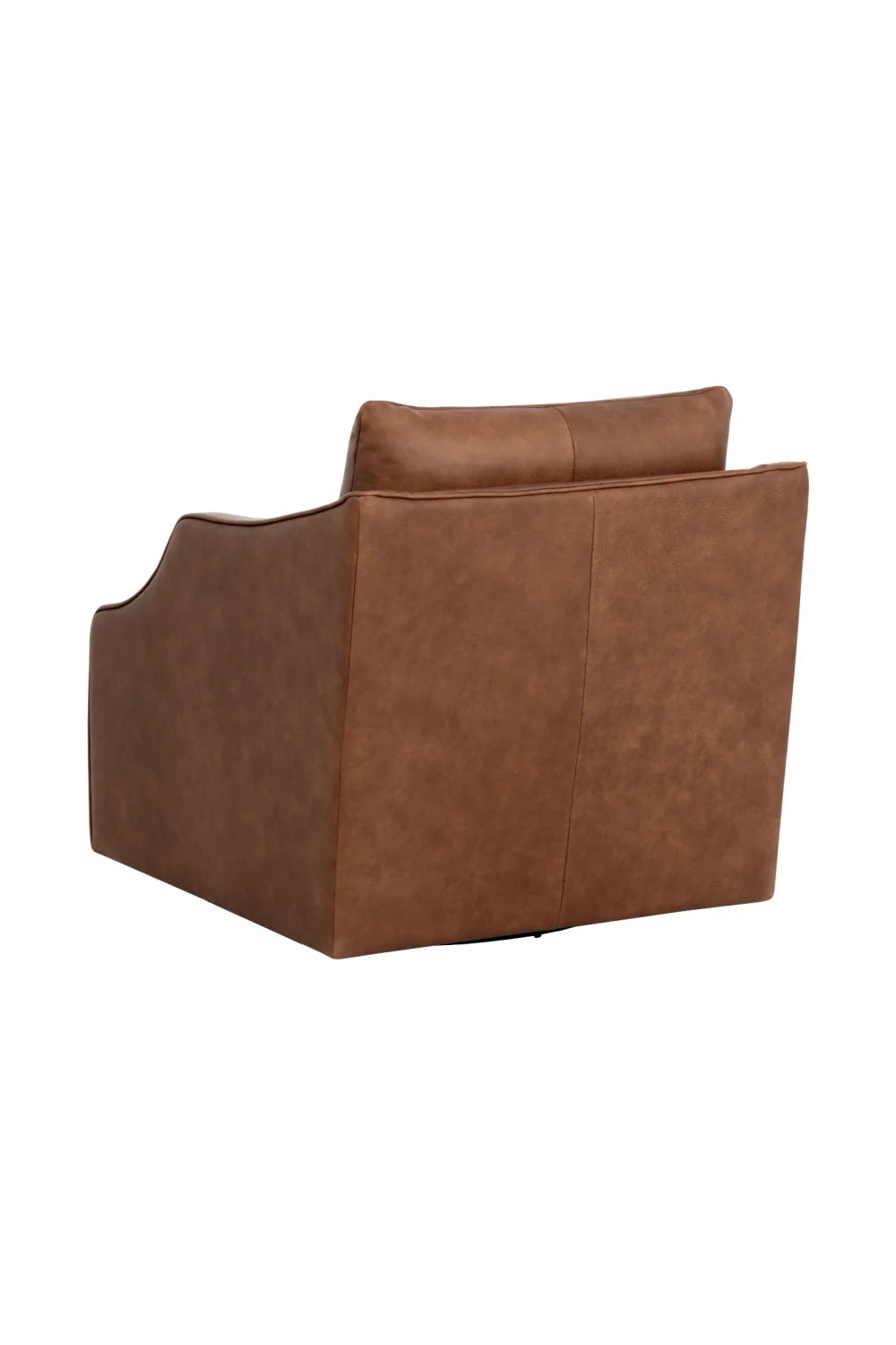 Luxury Leather Swivel Lounge Chair Modern Italian Style for Villa