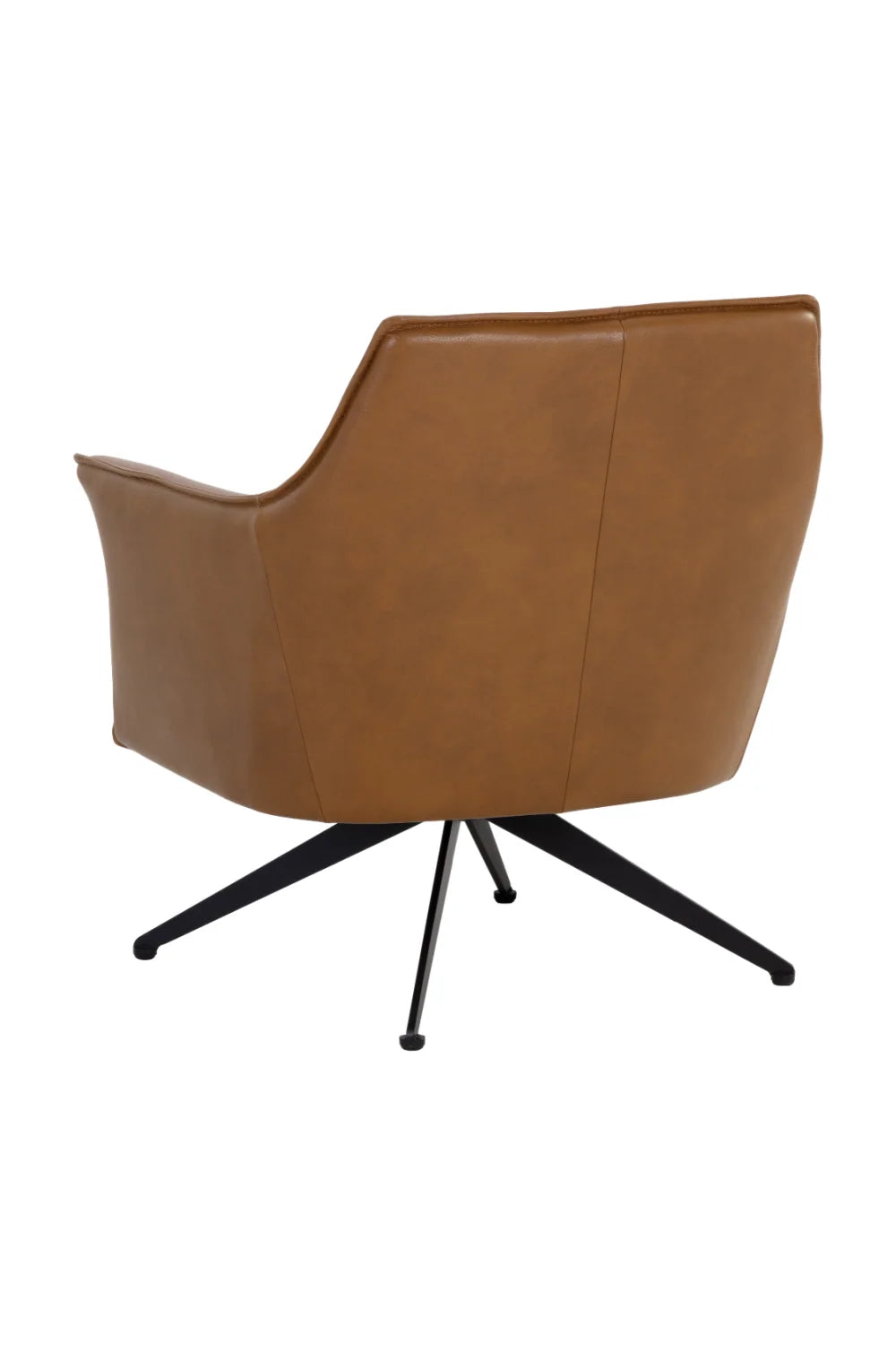 Luxury Leather Swivel Lounge Chair Modern Italian Style for Villa