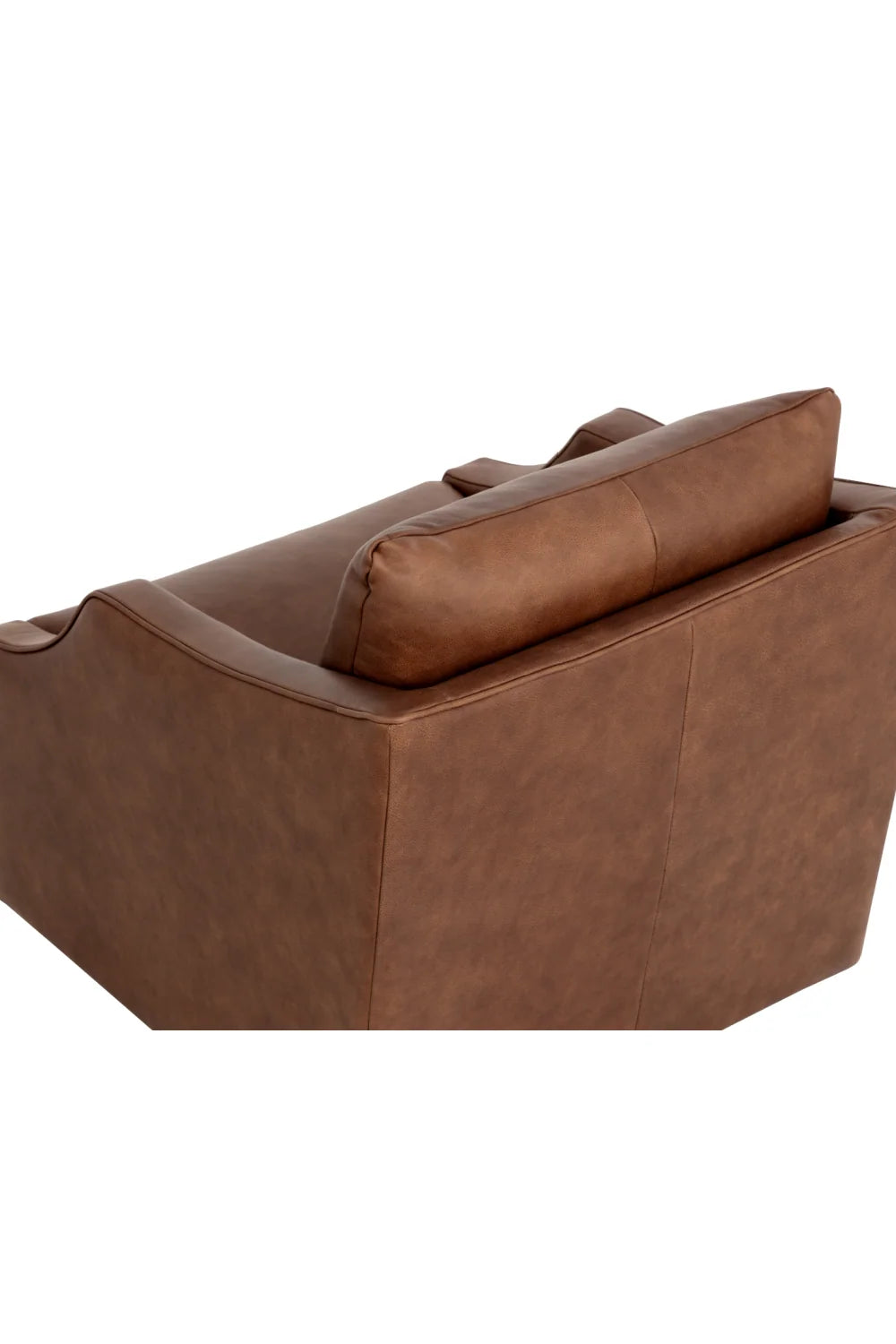 Luxury Leather Swivel Lounge Chair Modern Italian Style for Villa