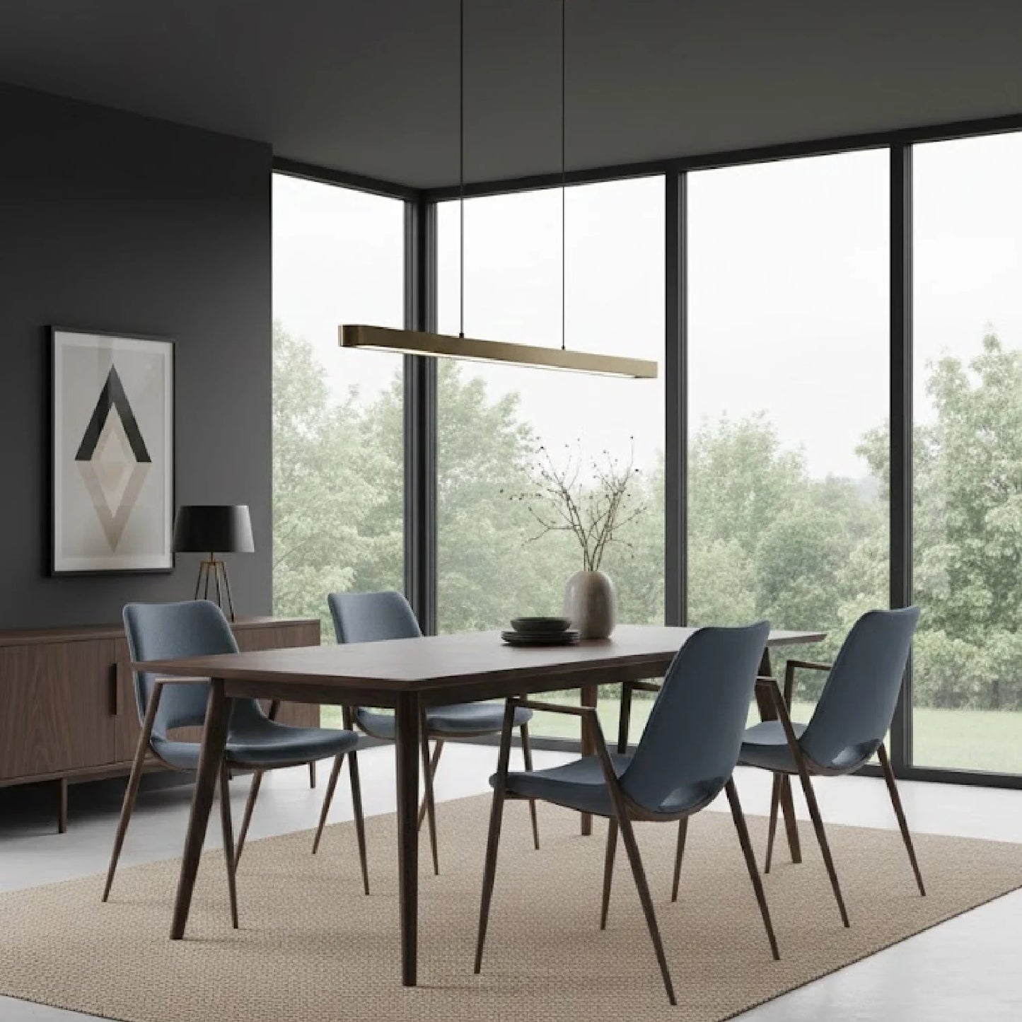 Luxury Leatherette Dining Chairs European Style for Villa