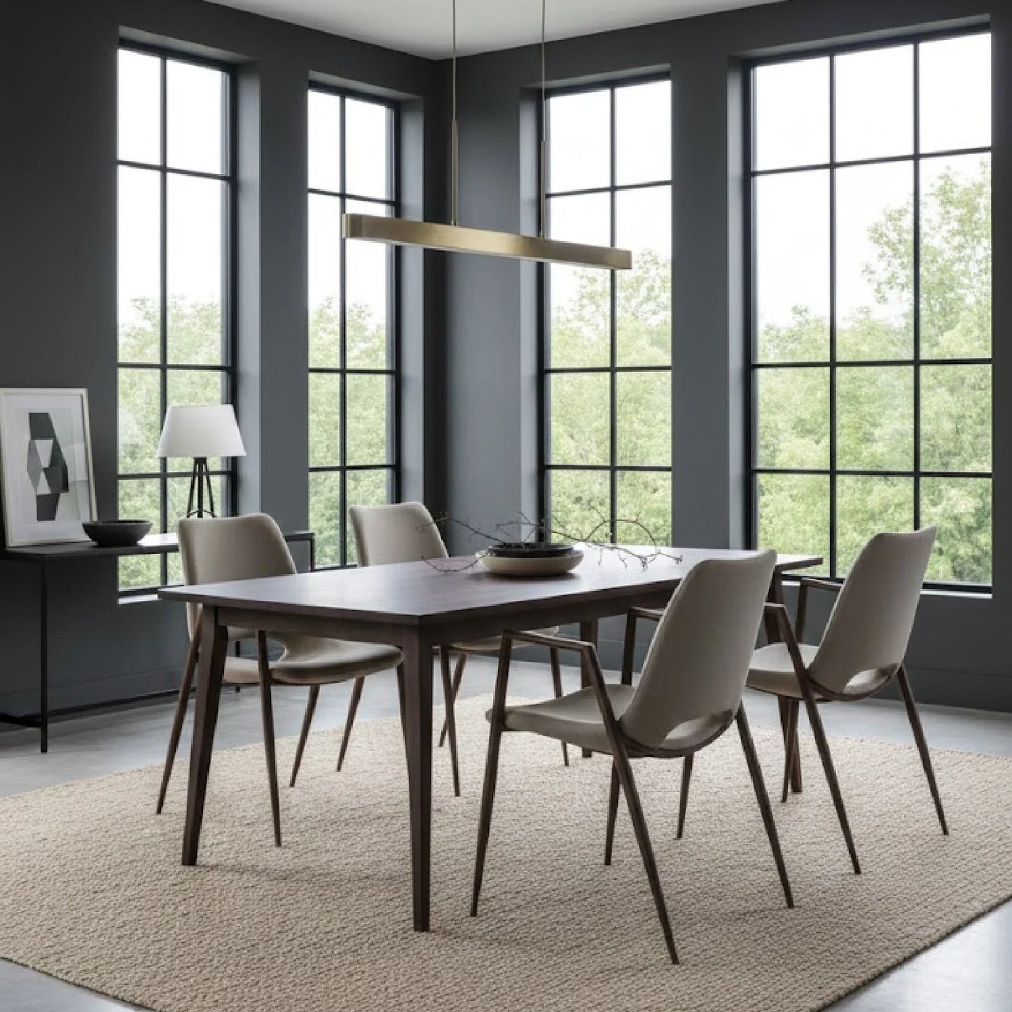 Luxury Leatherette Dining Chairs European Style for Villa