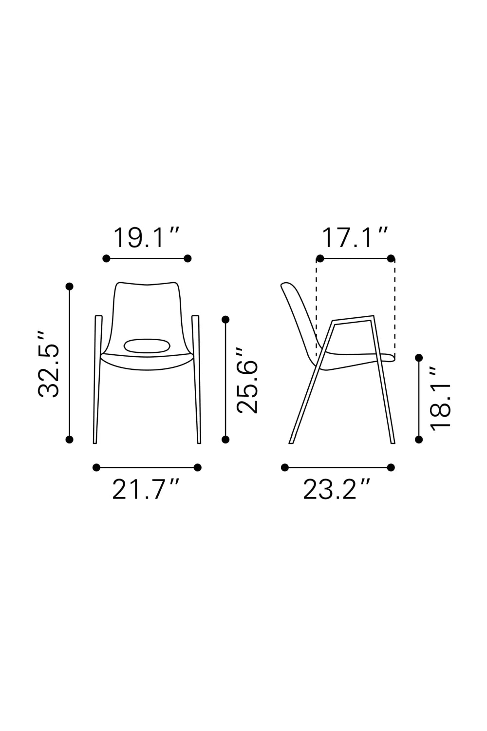 Luxury Leatherette Dining Chairs European Style for Villa