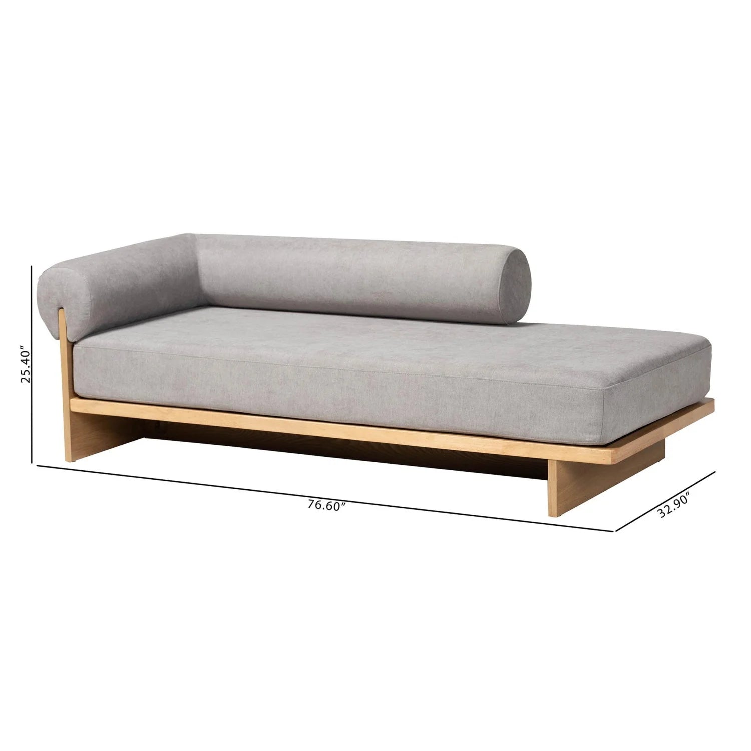 Luxury Left-Arm Fabric Chaise Lounge Modern Italian Style for Villa