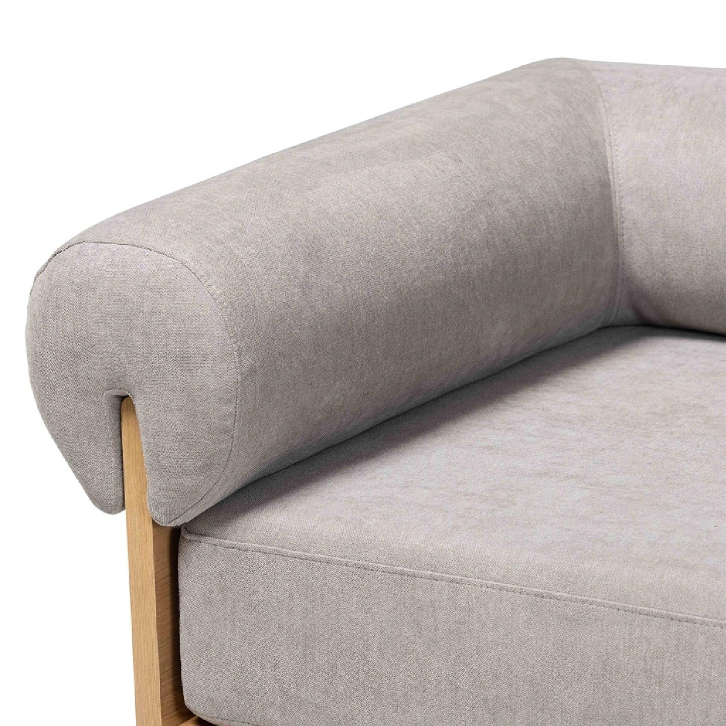 Luxury Left-Arm Fabric Chaise Lounge Modern Italian Style for Villa