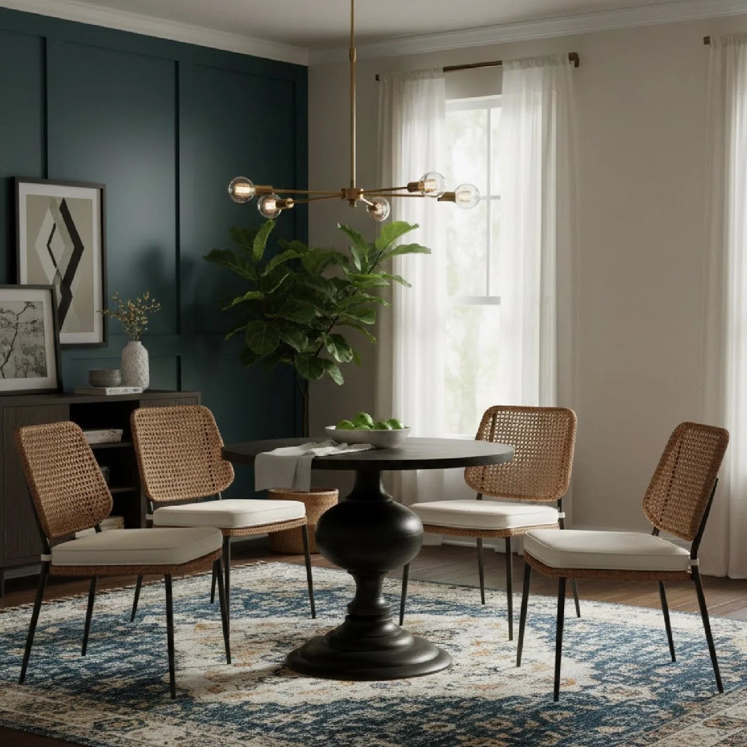 Luxury Lexie Aluminum Round Dining Table Modern Italian Style for Villa