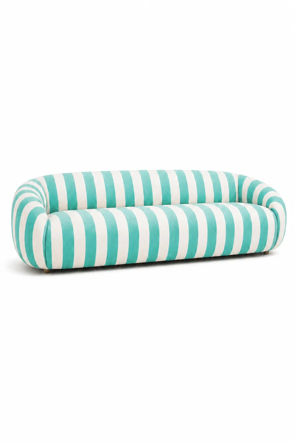 Luxury Lido Striped Curved Sofa Modern Italian Style for Villa