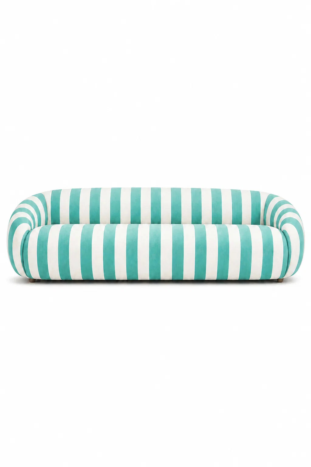 Luxury Lido Striped Curved Sofa Modern Italian Style for Villa
