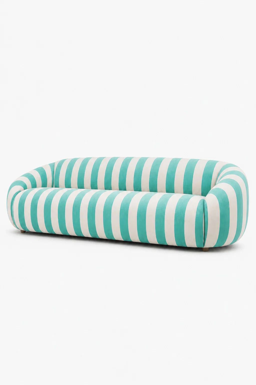 Luxury Lido Striped Curved Sofa Modern Italian Style for Villa